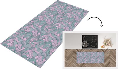 Keukenloper - Loper keuken - Patroon - Bloemen - Design - 120x50 cm - Keukenloper vinyl