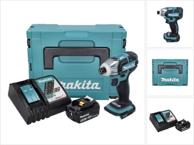Makita DTS 141 RF1J accuschroevendraaier 18 V 40 Nm 1/4" borstelloos + 1x oplaadbare accu 3.0 Ah + lader + Makpac