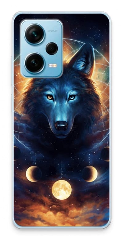 Case Company® - Hoesje geschikt voor Xiaomi Redmi Note 12 Pro Plus hoesje - Wolf Dreamcatcher - Soft Cover Telefoonhoesje - Bescherming aan alle Kanten en Schermrand