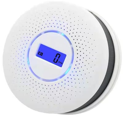 longziming -Rook- en Koolmonoxide Alarm 2-in-1 – Digitale Gasconcentratie Melder voor Huis en Bedrijf – Veiligheidsalarm met LED en Luid Signaal