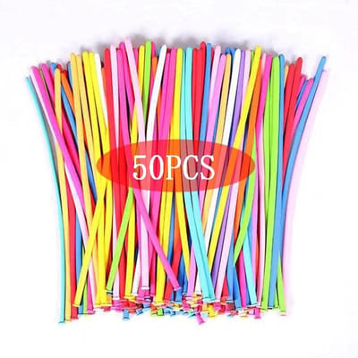 50/100 PIÈCES Ballon Long Latex Enfants Jouet DIY Ballon Tissé Design Mignon Dessin Animé Couleur Élastique Enfants Garçons Filles Cadeaux d'Anniversaire TMZ red