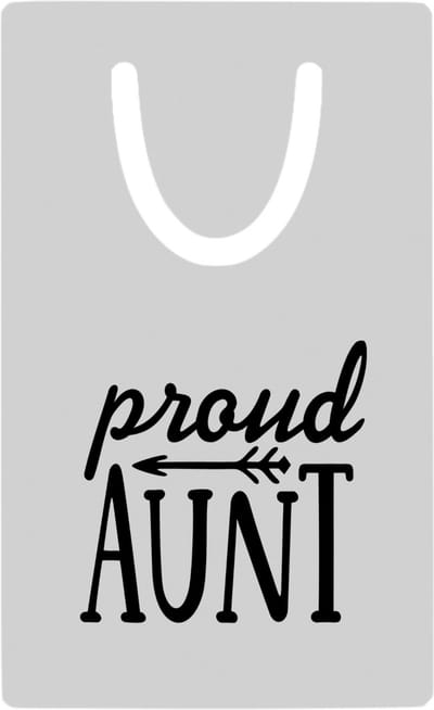 Hacebo® - Proud aunt metalen boekenlegger - Tante - tante - Verjaardag tante - trots - cadeautje - kado - geschenk Bladwijzer boekenleggers - 7.6 cm x 5cm