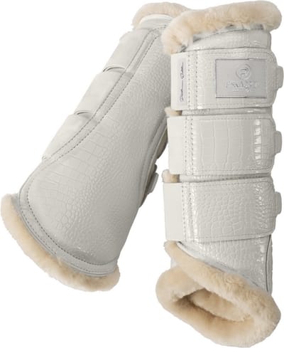 Eskadron Beenbeschermers Platinum Croco Faux Fur Gebroken Wit - xl