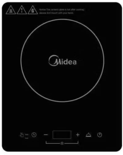 Midea MC-STW2018 - Vrijstaande elektrische kookplaat - Zwart - 1 Kookzone - Inductie - Modern design - Instelbare temperatuur - Touch - 2000 W