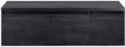Frozen Badmeubelset 140 cm - Greeplijst in Kleur - Wastafel Onderkast met Bovenblad Black Oak