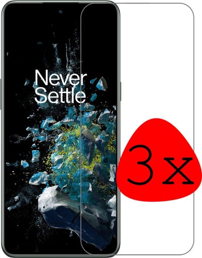 Screenprotector - 3 Stuks Geschikt voor OnePlus 10T - Extra Sterk - Beschermglas - Gehard Glas - Tempered Glass - Screen Protector