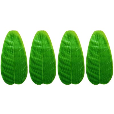 4 STUKS Kunstmatige Bananenbladeren Grote Tropische Bladeren Decoraties Feestartikelen groen