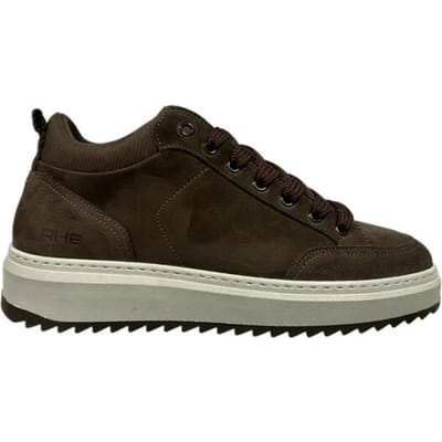 Rehab Russel Nub Sneakers Laag - donkerbruin - Maat 41