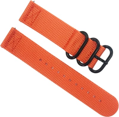 Nylon bandje - geschikt voor Huawei Watch GT Runner 2 / GT 2(e) 46 mm / GT 3 / 4 / 5 (Pro) 46 mm / Watch 3 (Pro) / Watch 4 (Pro) / GT 6 (PRO) 46mm - oranje
