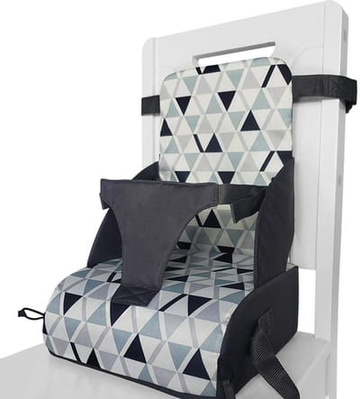 Dailygoods- Stoelverhoger Verstelbaar - Polyestervezel/Spons - 29x44x26 cm - Kussendikte 11 cm - Voor Kinderen 6 maanden tot 3 jaar - Eetkamerstoel Bevestiging - Verhoger