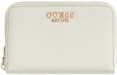 GUESS portemonnee Laurel II SLG Medium Zip Around Wallet Stone crème