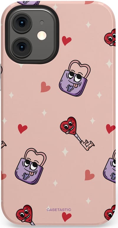 Casetastic Hoesje Geschikt voor Apple iPhone 12 Mini - Stijlvolle Beschermende Duo-layer Case - Jij bent mijn match