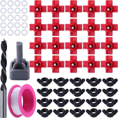 Kippen Drinknippels - Automatische Drinkbak - Veehouderij - Lekvrij Ontwerp - 20 Stuks - Rood