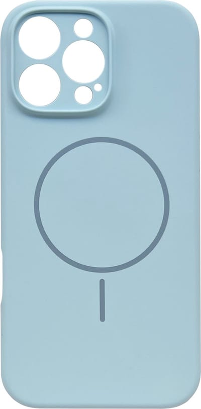 Casemania Hoesje Geschikt voor Apple iPhone 16 Pro - Licht Blauw - Zachte Liquid Siliconen Back Cover Case - Geschikt voor MagSafe - Zeer Sterke Magneet - Telefoon hoes met Camera Bescherming