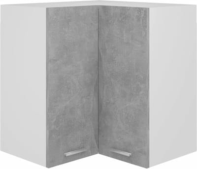 Hangkast Hoek - Keukenkast Wandkast - Ruimte Besparen - Duurzaam Materiaal - 57x57x60cm - Betongrijs