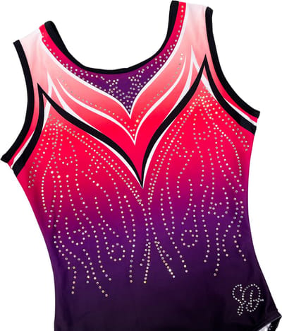 Sparkle&Dream Turnpakje Kyla Paars Roze - CME | maat 122 - 128 - Gympakje voor Turnen en Gymnastiek