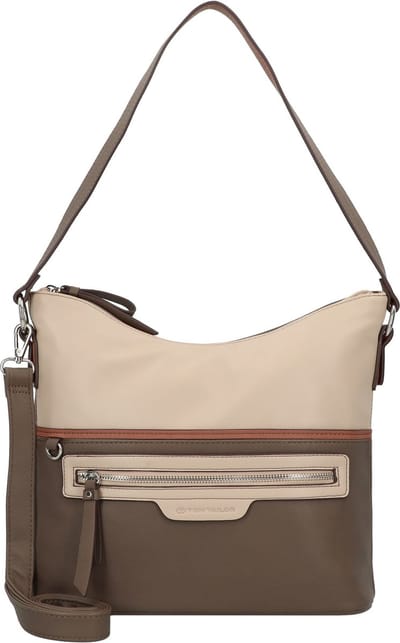 TOM TAILOR Schoudertas Jule Hobo Bag Mixed Taupe Donkerbruin