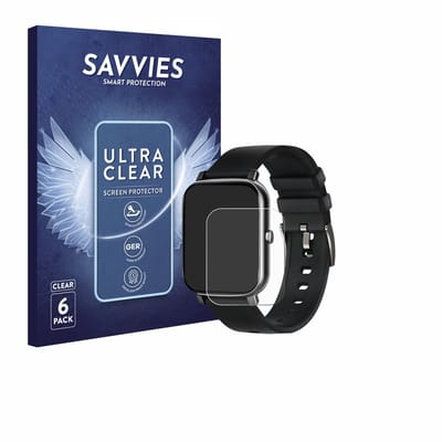 Savvies - Screenprotector voor Ibetter Smartwatch 1.69" - Folie Beschermfolie transparant 6 Stuks