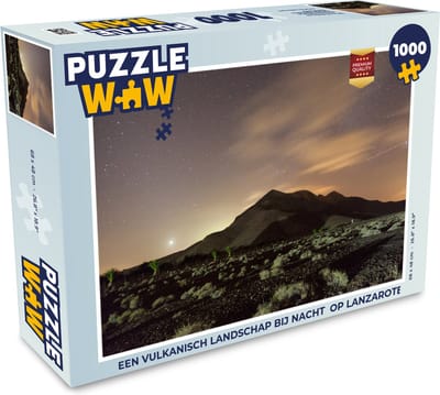 Puzzel Een vulkanisch landschap bij nacht op Lanzarote - Legpuzzel - Puzzel 1000 stukjes volwassenen