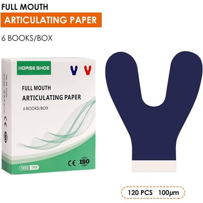 120 Pièces Papier Articulant Dentaire Forme en Y Occlusion Complète de la Bouche Blanchiment des Dents Outil de Dentisterie orange