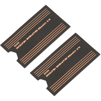 2 Stuks 2242 SSD Thermische Pad 0,15 mm Messing Grafeen Snelle Geleiding M.2 2242 SSD Heatsink voor Laptop beige