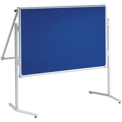 MAUL presentatiebord Pro, opvouwbaar, textiel/witbord, blauw + presentatiekaartenset met 360 kaarten en 200 pinnaalden