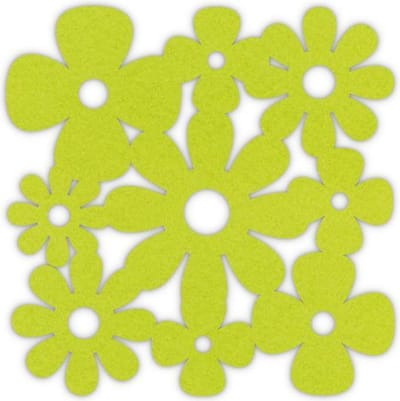 Klaver madelief vilt onderzetters - Lichtgroen - 6 stuks - 10 x 10 cm - Tafeldecoratie - Glas onderzetter - Cadeau - Woondecoratie - Woonkamer - Tafelbescherming - Onderzetters Voor Glazen - Keukenbenodigdheden - Woonaccessoires - Tafelaccessoires