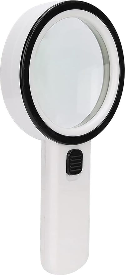 Vergrootglas met Led - Leeshulp Vergrootglas - Precisiewerk Lezen - 12 Geïntegreerde Ledlampjes - 30x Vergroting - Wit