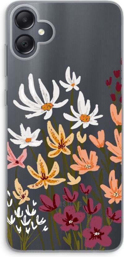 Case Company® - Hoesje geschikt voor Samsung Galaxy A05 hoesje - Painted wildflowers - Soft Cover Telefoonhoesje - Bescherming aan alle Kanten en Schermrand