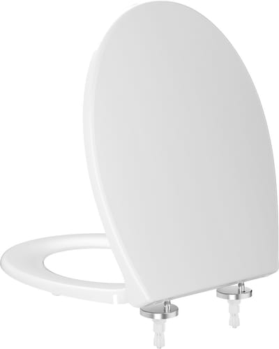 Anycee WC-Bril Universeel - Duroplast - Wit - Met Deksel - Soft Close - Afklikbaar - RVS-Scharnieren - Belastbaar tot 250 kg - Toiletbril