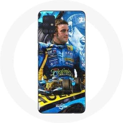 Coque - Formule 1 - Galaxy A51 - Souple - Blanc - Fernando Alonso