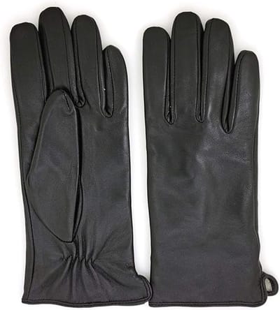 PolkaHome Leren dameshandschoenen, gemaakt van echte schapenvacht, gevoerd met kasjmier of wol om warme winterhandschoenen te houden
