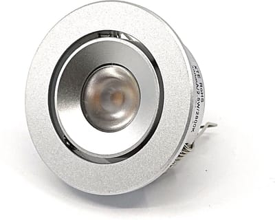 TQ4U LED inbouwspot - Ø 50 mm - Kantelbaar - 2.5W - 2800K - 700mA - Dimbaar - Grijs aluminium