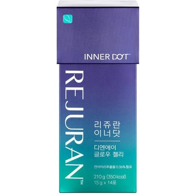 Rejuran Inner Dot Jelly Glow à l'ADN 210g (14 bâtons), Complément Hydratant et éclat pour la Beauté Intérieure & la Peau blue