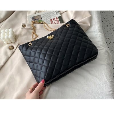 Sacs à provisions brodés pour femmes Sacs Mère pour femmes Version coréenne Sacs Tote black