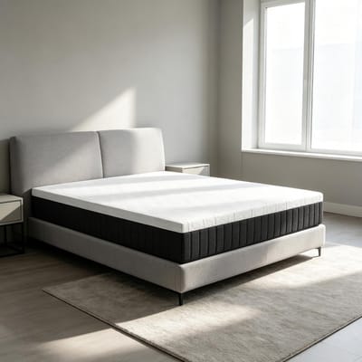 Matras 140x190 cm - Tweepersoons Matras - Traagschuim - 7-Zone Pocketvering - Slaapkamer - Wit/Grijs