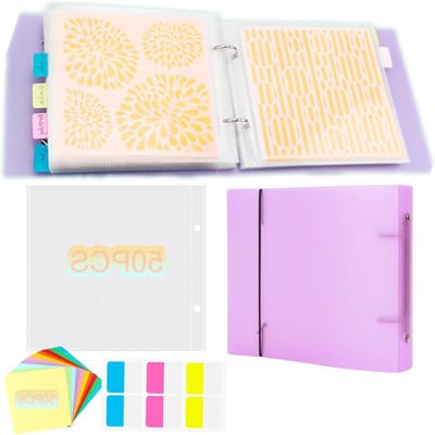 6x6 Cookie Template Opslagbinder met 111 Pagina's voor Bakstencils, Snijmallen en Scrapbooking Organisatie