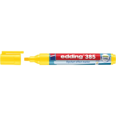 edding 385 markeerstift met flexibele punt geel - 1 stuk - navulbaar - highlighter voor flipcharts en normaal papier