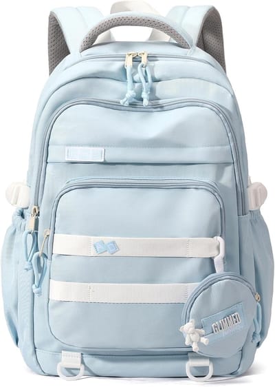 YAGXIG Rugzak voor meisjes - Schoudertas - Schooltas voor de middelbare en basisschool - Stijlvolle rugzak - Geschikt voor tienermeisjes - Blauw - Enkele rugzak - Cadeau voor de start van het schooljaar