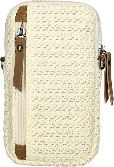 Enrico Benetti Rieten Telefoontasje Ibiza Off - White