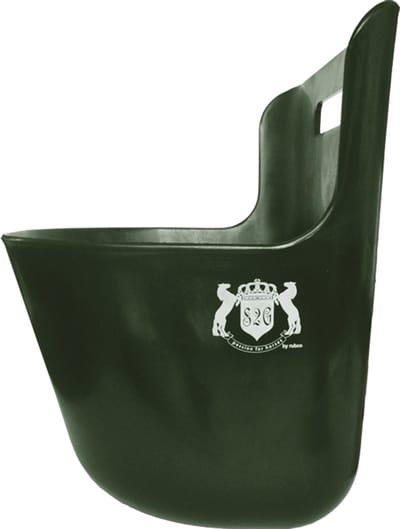 Voederbak groen kunststof 13 L incl.logo
