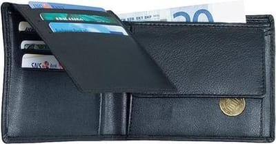 Alassio portefeuille - 12 x 9cm - nappa leer - zwart - JU-42102