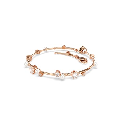Swarovski 'Constella Bars' Damesgouden Geplateerde Metaalarmband - Roze 5729505