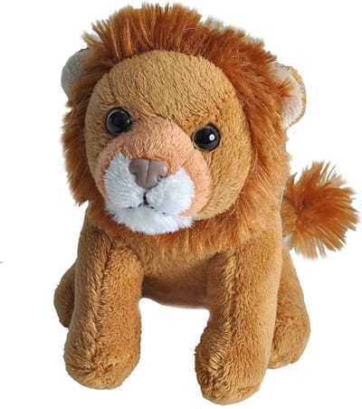 Wild Republic Leeuw pluche knuffel 13 cm - zacht speelgoed - safari thema - knuffeldier