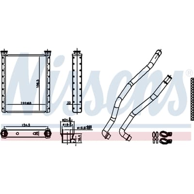 Warmtewisselaar, interieur verwarming NISSENS 707198