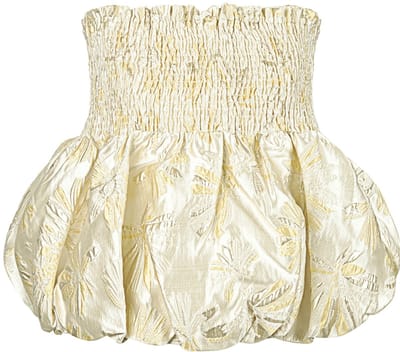 Gimme - Spring Mini Top – Comfortabele Korte Top – Trendy Shirt voor Lente & Zomer - Champagne - Maat S