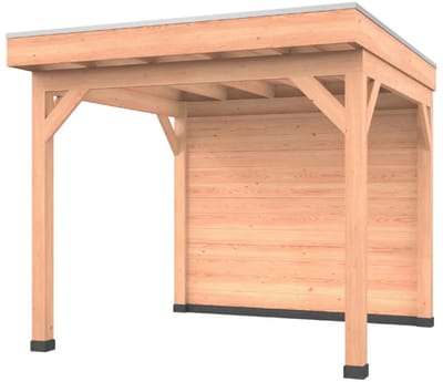 Douglas overkapping, 300 x 300, met achterwand, Westwood Comfort Premium