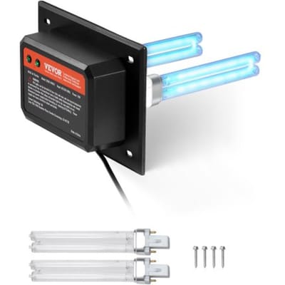 VEVOR HVAC luchtreiniger voor het hele huis, 18W 175mm UV-C-licht in kanaal voor airconditionerkanalen, luchtwasser met 2 reservelampen, HVAC UV-lampen, luchtreiniger voor airconditioners