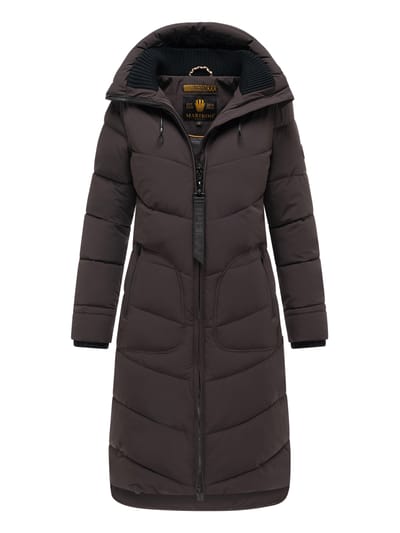Marikoo dames winterjas Benikoo met capuchon & geribde kraag – warm en stijlvol