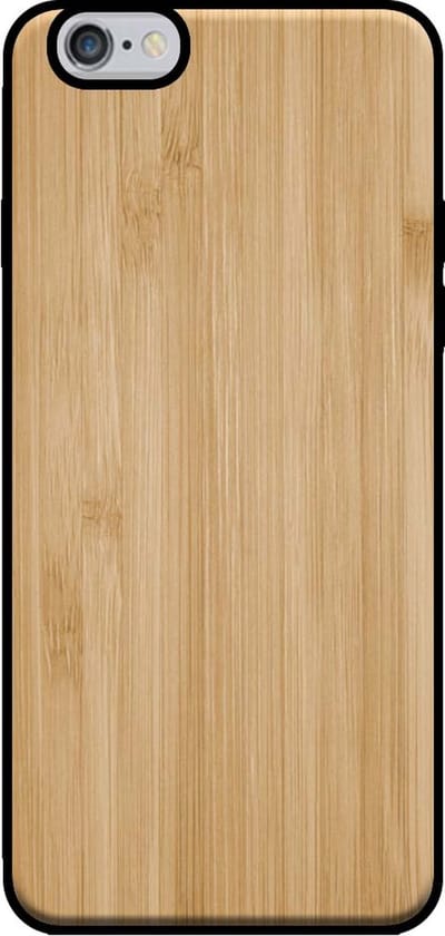 Smartphonica Telefoonhoesje voor iPhone 6/6s met houten look - backcover bamboo kunsthout hoesje - Bruin geschikt voor iPhone 6/6s